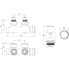 Mexen G00 thermostatisches Winkelset, Duplex, DN50, gold - W907-900-50