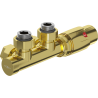 Mexen G00 thermostatisches Winkelset, Duplex, DN50, gold - W907-900-50