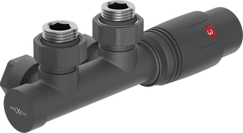 Mexen G00 Thermostat-Set, Winkelform, Duplex, DN50, Anthrazit - W907-900-66