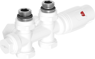 Mexen G00 thermostatisches Set Winkel/Gerade, Duplex, DN50, weiß - W908-900-20