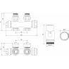 Mexen G00 Thermostat-Set Winkel-/Geradausführung, Duplex, DN50, Anthrazit - W908-900-66