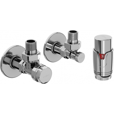 Mexen G00 thermostatisches Winkel-Set mit Abdeckung R, Chrom - W901-900-904-01