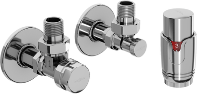 Mexen G00 thermostatisches Winkel-Set mit Abdeckung R, Chrom - W901-900-904-01