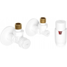 Mexen G00 Thermostatset winklig mit Rosette R, weiß - W901-900-904-20