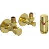 Mexen G00 Thermostat-Set Eckig mit Verkleidung R, Gold - W901-900-904-50