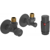 Mexen G00 Thermostat-Set, Winkelform mit Abdeckung R, Anthrazit - W901-900-904-66