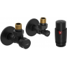 Mexen G00 Thermostat-Set, Eckventil mit Abdeckung R, schwarz - W901-900-904-70