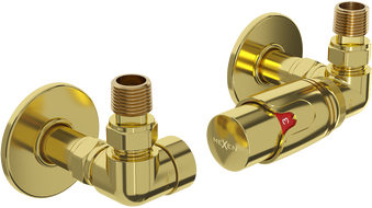 Mexen G00 axiales Thermostat-Set mit R-Abdeckung, gold - W903-900-904-50