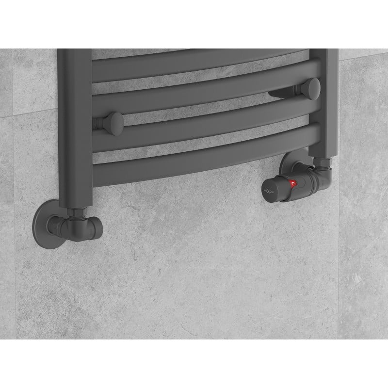Mexen G00 thermostatisches Achsenset mit R-Verkleidung, Anthrazit - W903-900-904-66