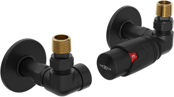 Mexen G00 Thermostat-Set axial mit R-Abdeckung, schwarz - W903-900-904-70
