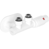 Mexen G00 winklige Thermostatgarnitur mit Abdeckung R, Duplex, DN50, weiß - W907-900-905-20