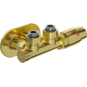 Mexen G00 Thermostat-Set, Winkelausführung mit Abdeckung R, Duplex, DN50, gold - W907-900-905-50