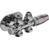 Mexen G00 Thermostat-Set, Eck-/Geradebau mit Rosette R, Duplex, DN50, Chrom - W908-900-905-01