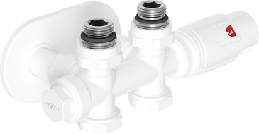 Mexen G00 Thermostat-Set Winkel-/Gerade mit Verkleidung R, Duplex, DN50, weiß - W908-900-905-20