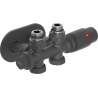 Mexen G00 Thermostat-Set, Winkelform/Gerader Form mit Abdeckung R, Duplex, DN50, Anthrazit - W908-900-905-66