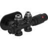 Mexen G00 Thermostat-Set Eck-/Gerade mit Abdeckung R, Duplex, DN50, schwarz - W908-900-905-70