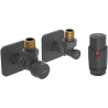 Mexen G00 Thermostat-Set, Winkel mit S-Blende, Anthrazit - W901-900-909-66