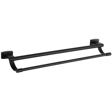 Mexen Zoja doppelter Handtuchhalter, schwarz - 7019125-70