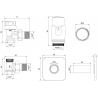 Mexen G00 Winkelthermostatset mit S-Verkleidung, schwarz - W901-900-909-70
