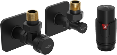 Mexen G00 Winkelthermostatset mit S-Verkleidung, schwarz - W901-900-909-70
