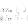 Mexen G00 Axialer Thermostat-Set mit Abdeckung S, Chrom - W903-900-909-01