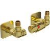 Mexen G00 Axialer Thermostat-Set mit S-Abdeckung, gold - W903-900-909-50