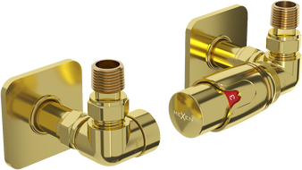 Mexen G00 Axialer Thermostat-Set mit S-Abdeckung, gold - W903-900-909-50