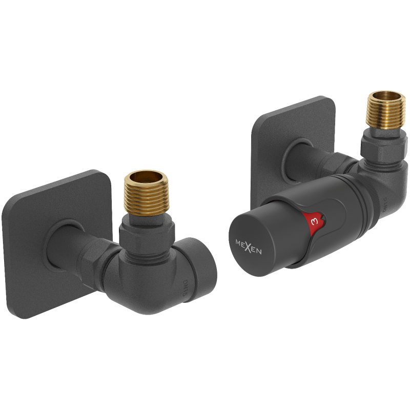 Mexen G00 Thermostat-Set, Achse mit Verkleidung S, Anthrazit - W903-900-909-66