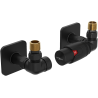 Mexen G00 thermostatisches Achsenset mit S-Abdeckung, schwarz - W903-900-909-70