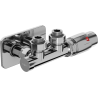 Mexen G00 Thermostat-Sets Eckversion mit Abdeckung S, Duplex, DN50, Chrom - W907-900-910-01