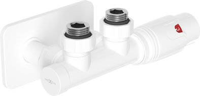 Mexen G00 thermostatisches Winkelset mit Abdeckung S, Duplex, DN50, weiß - W907-900-910-20