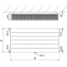 Mexen Line CCL33 Plattenheizkörper 300 x 1800 mm, mittiger unterer Anschluss, 2232 W, weiß - W6C33L-030-180-00