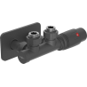 Mexen G00 thermostatisches Eckset mit Abdeckung S, Duplex, DN50, Anthrazit - W907-900-910-66