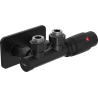 Mexen G00 Thermostat-Set Eckventil mit Abdeckung S, Duplex, DN50, schwarz - W907-900-910-70