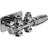 Mexen G00 Thermostat-Set Eckig/Gerade mit Verkleidung S, Duplex, DN50, Chrom - W908-900-910-01