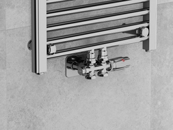 Mexen G00 Thermostat-Set, Winkeleinbau/gerade, mit Abdeckung S, Duplex, DN50, Chrom - W908-900-910-01