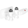 Mexen G00 Thermostat-Set Eckig/Gerade mit Blende S, Duplex, DN50, Weiß - W908-900-910-20