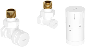 Mexen G05 Thermostat-Set, Winkel, Weiß - W901-958-20