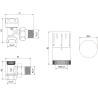 Mexen G05 Thermostat-Set, Eckform, Gold - W901-958-50