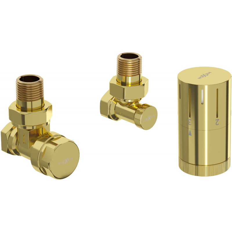Mexen G05 Thermostat-Set, Eckform, Gold - W901-958-50