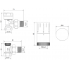 Mexen G05 Eck-Thermostatventil Set, schwarz - W901-958-70