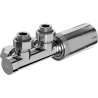 Mexen G05 Winkelthermostat-Set, Duplex, DN50, Chrom - W907-958-01