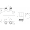Mexen G05 Winkelthermostat-Set, Duplex, DN50, Chrom - W907-958-01