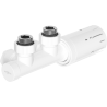 Mexen G05 Thermostat-Set, Winkel, Duplex, DN50, weiß - W907-958-20