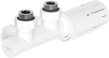 Mexen G05 Thermostat-Set, Winkel, Duplex, DN50, weiß - W907-958-20