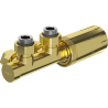 Mexen G05 Thermostat-Set, Winkelausführung, Duplex, DN50, gold - W907-958-50