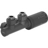 Mexen G05 thermostatisches Set, Winkel, Duplex, DN50, Anthrazit - W907-958-66