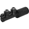 Mexen G05 Thermostatikventil-Set, Eckform, Duplex, DN50, schwarz - W907-958-70