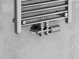 Mexen G05 thermostatisches Set Winkel/Gerade, Duplex, DN50, Chrom - W908-958-01