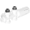 Mexen G05 Thermostatset, Eckig/Gerade, Duplex, DN50, Weiß - W908-958-20